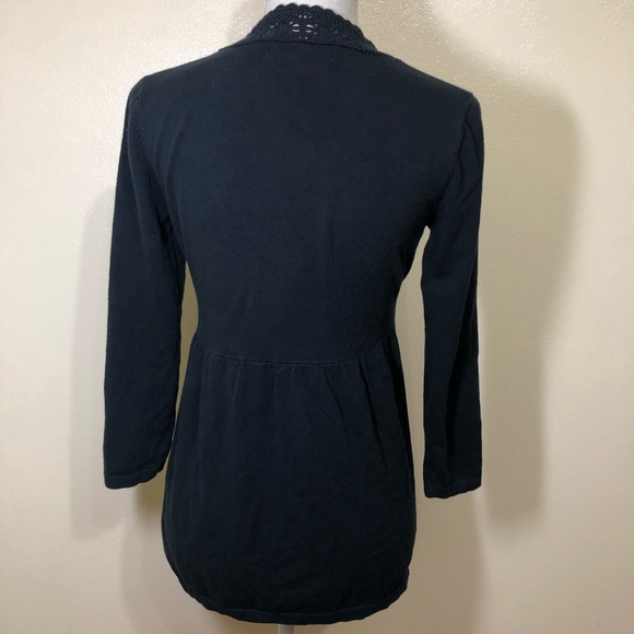 🔵 Michael Kors Empire Waist Crochet Vneck Top - Picture 3 of 5